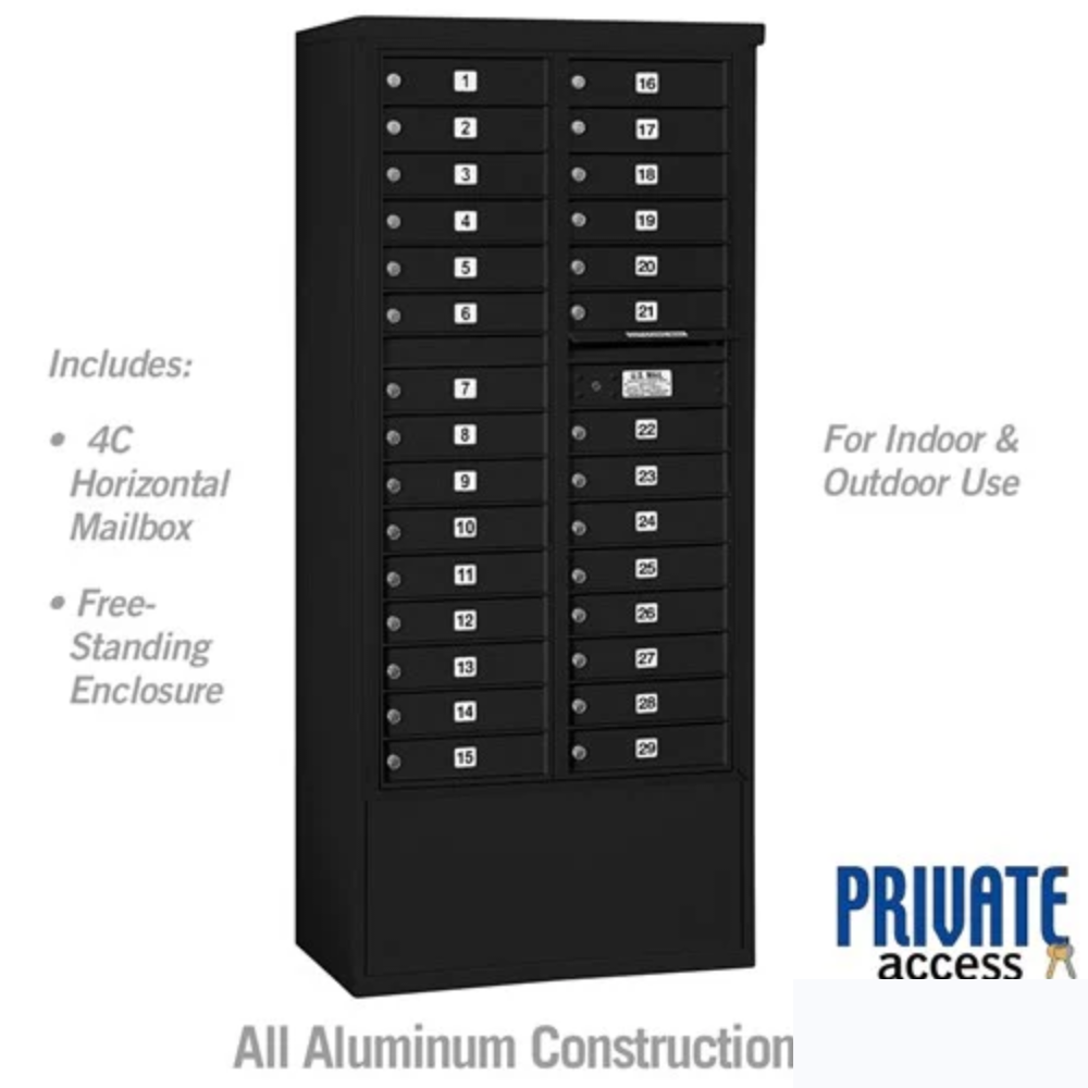 Salsbury Maximum Height Free-Standing 4C Horizontal Mailbox | 29 Doors with Private Access