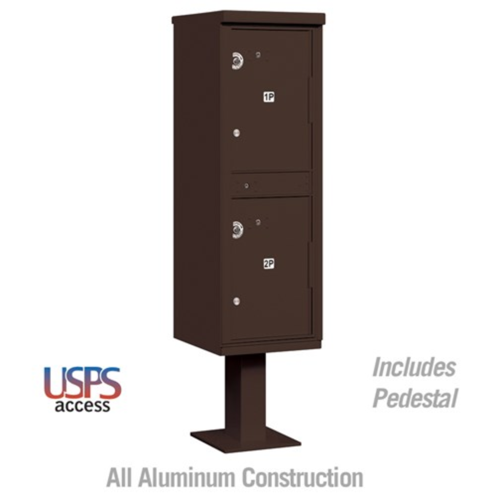 Salsbury Outdoor Parcel Locker | 2 Compartments with USPS Access – Type 1