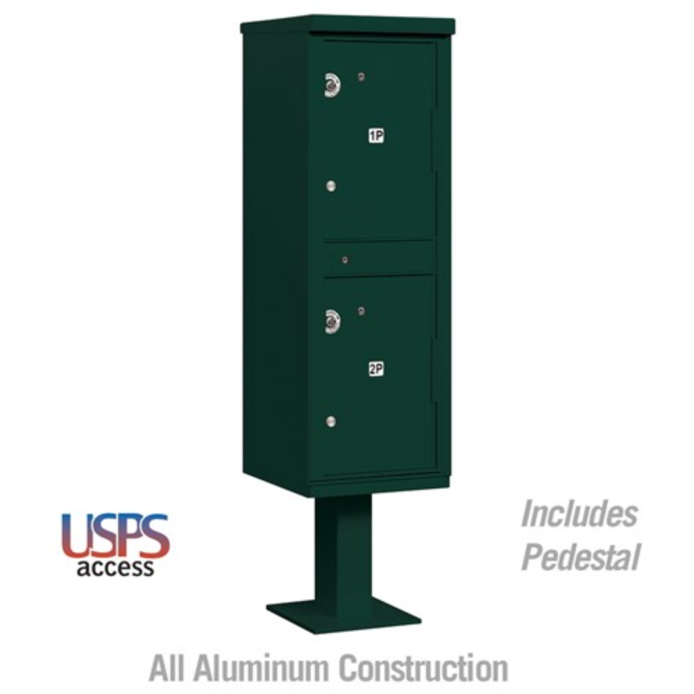 Salsbury Outdoor Parcel Locker | 2 Compartments with USPS Access – Type 1