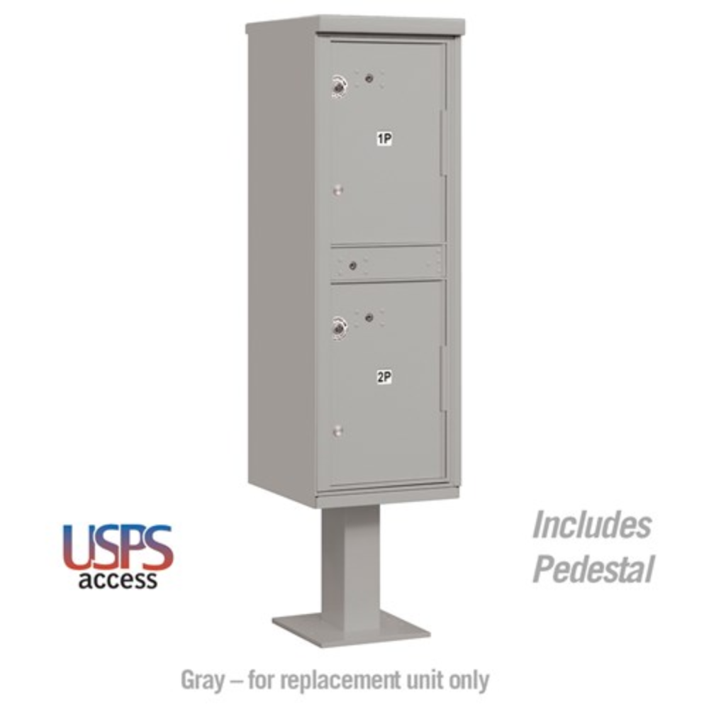 Salsbury Outdoor Parcel Locker | 2 Compartments with USPS Access – Type 1