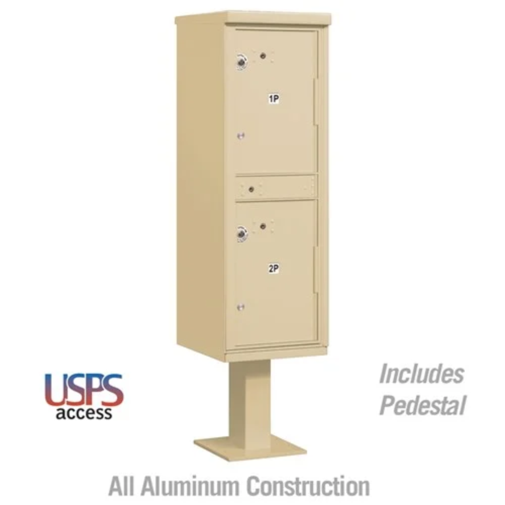 Salsbury Outdoor Parcel Locker | 2 Compartments with USPS Access – Type 1