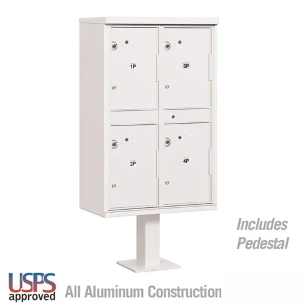 Salsbury Outdoor Parcel Locker | 4 Compartments with USPS Access – Type 2