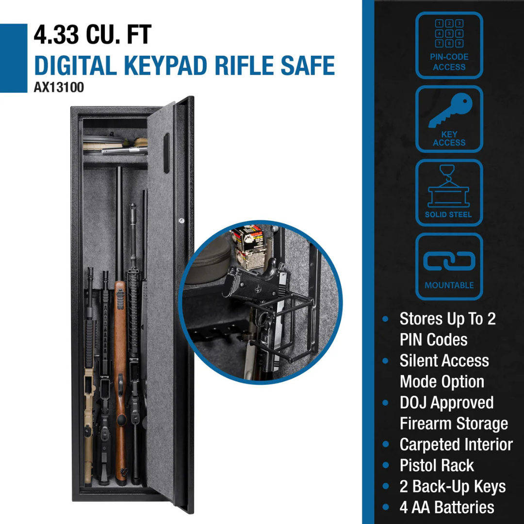 Secure Zoned - Barska AX13100 Keypad Rifle Safe 6
