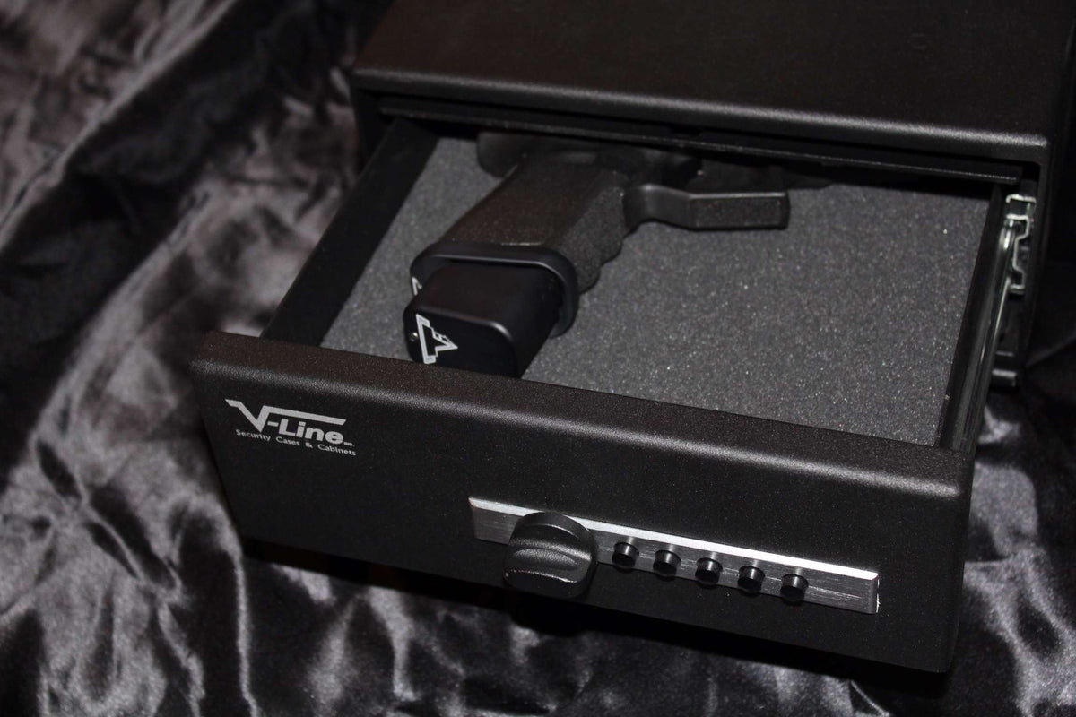 V-Line Slide Away Pistol Safe 10123-S FBLK