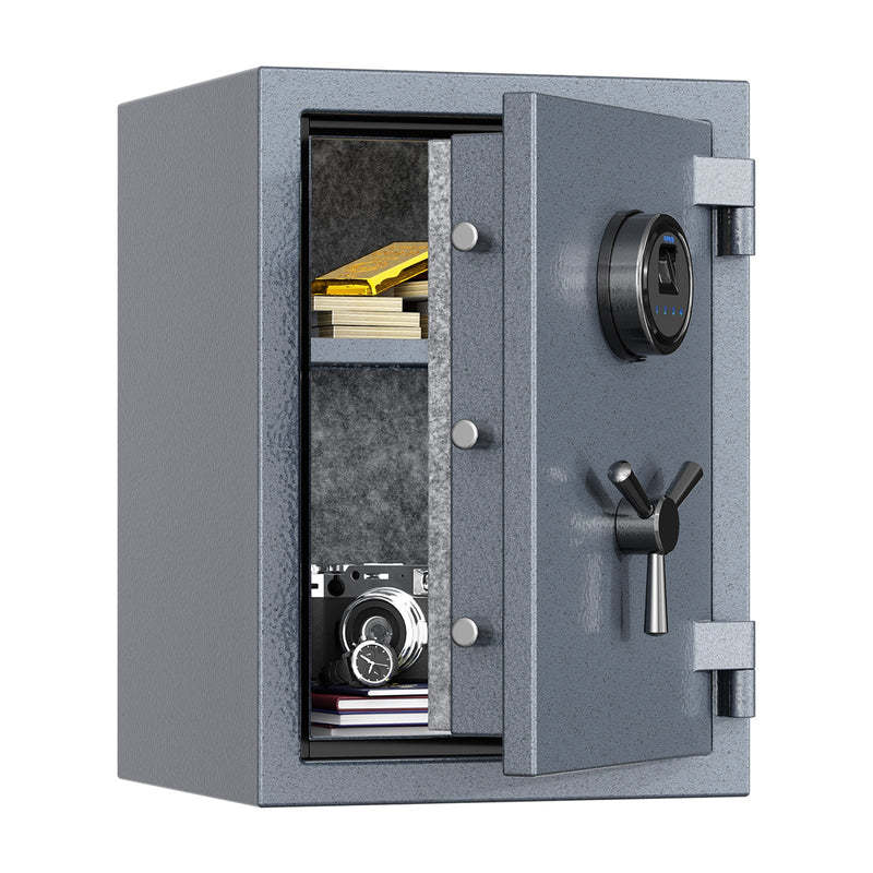 RPNB Grey High Capacity Digital Fireproof Safe with Adjustable Shelf for Money & Jewelry, RPFS50G