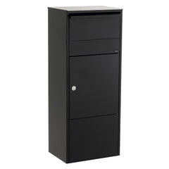 Qualarc ALX-800-BK Allux Steel Locking Mail Parcel Box - Black