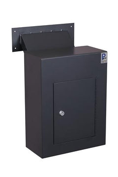 Protex WDC-160-Black Wall-Mount Locking Drop Box with Chute