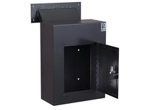 Protex WDC-160-Black Wall-Mount Locking Drop Box with Chute